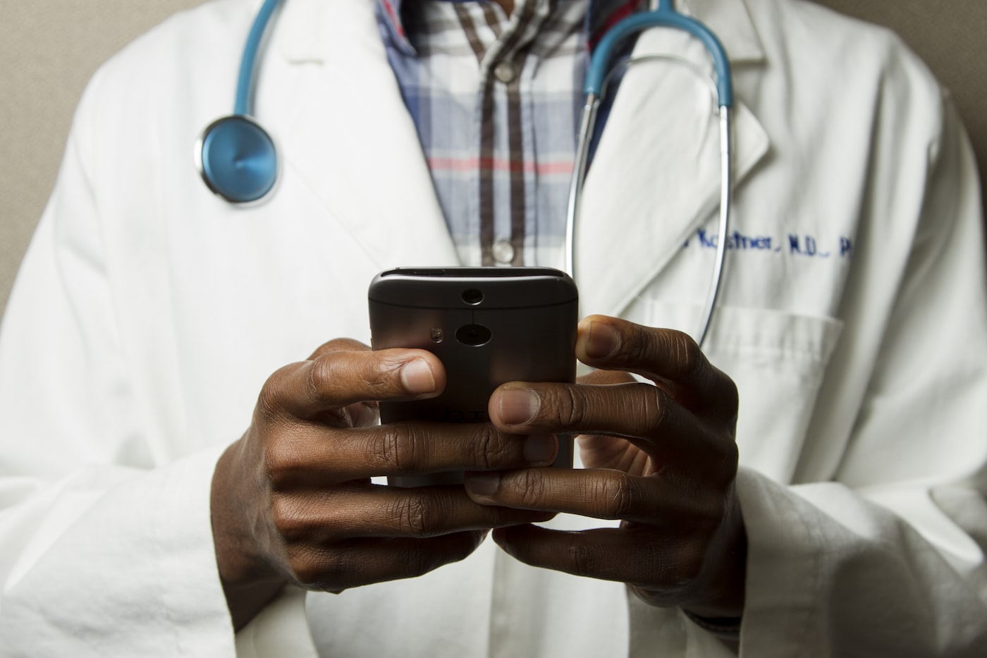 Healthcare consultation in a modern medical setting